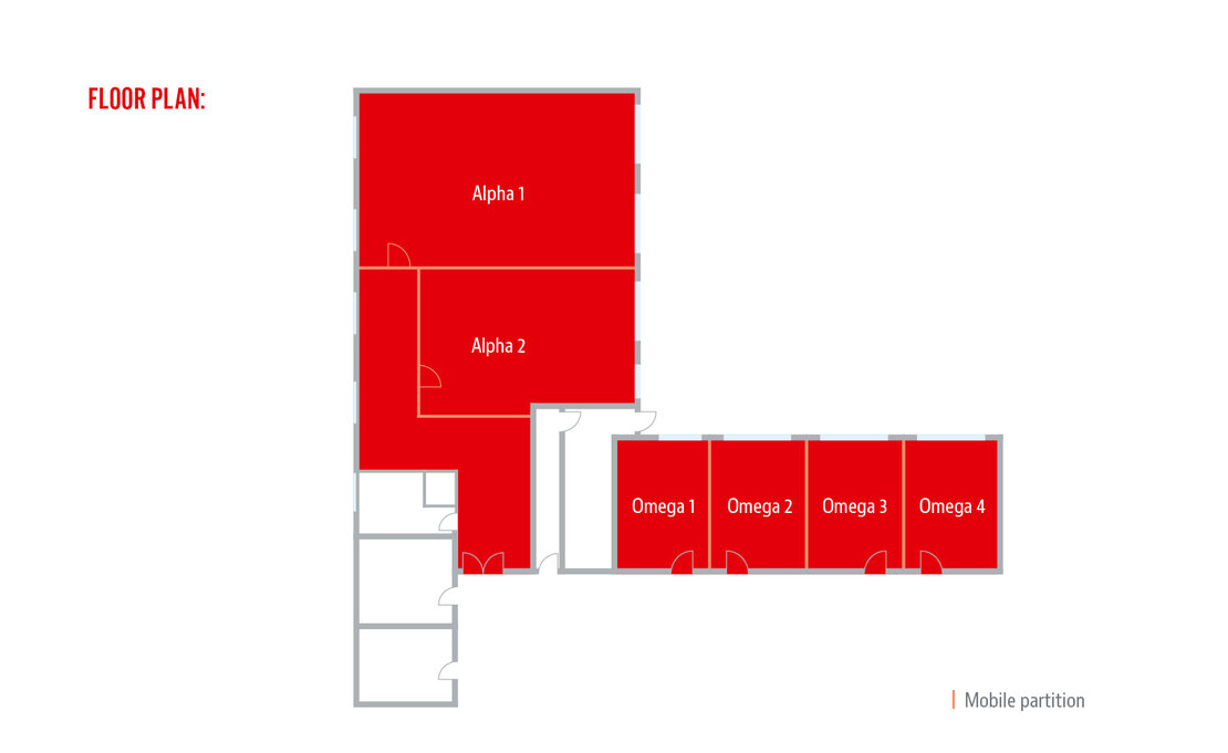 Lageplan Räume Best Western in Englisch