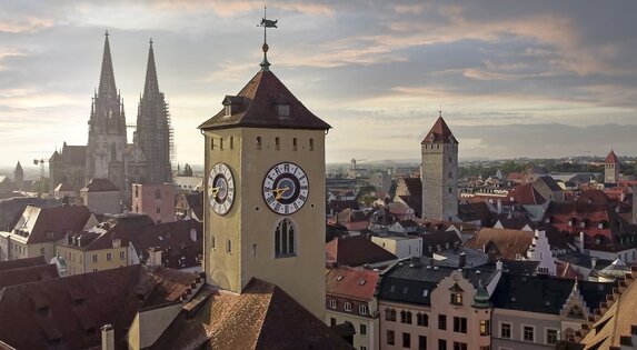 Dächerblick über Regensburg