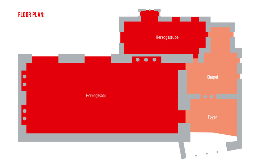 Lagenplan Räume in Englisch
