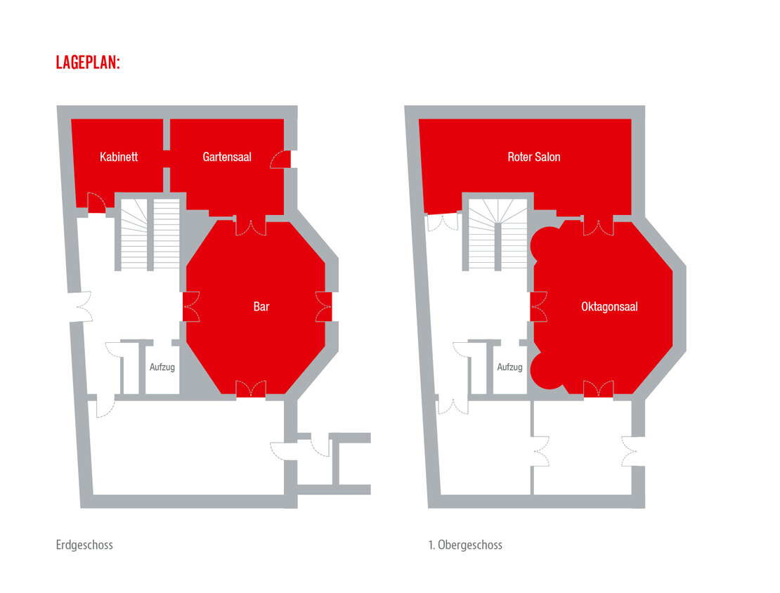 Lageplan Räume Rosenpalais