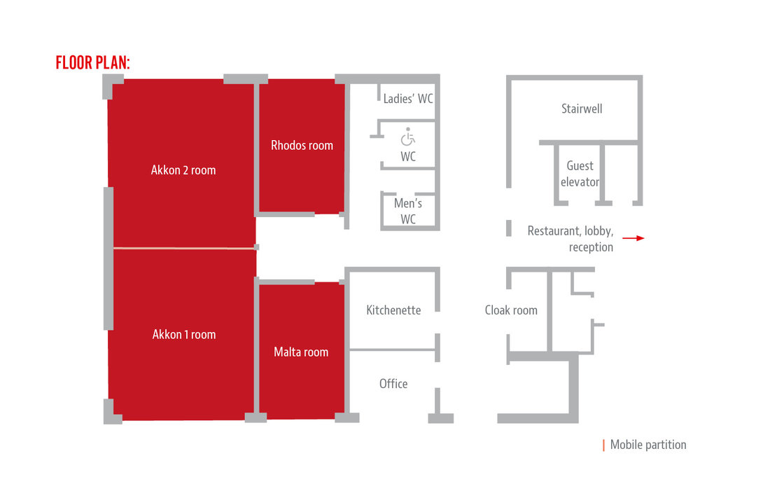 Lageplan Räume Includio in Englisch