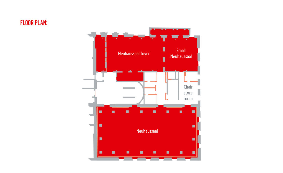 Lageplan Räume Theater in Englisch
