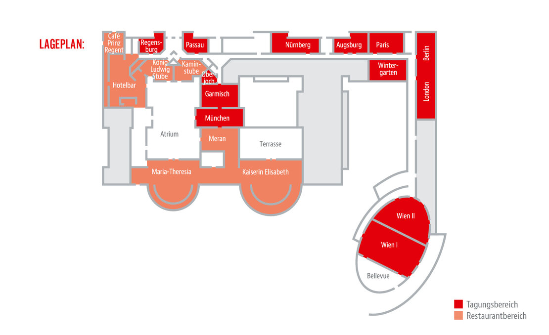 Lageplan Räume The Monarch