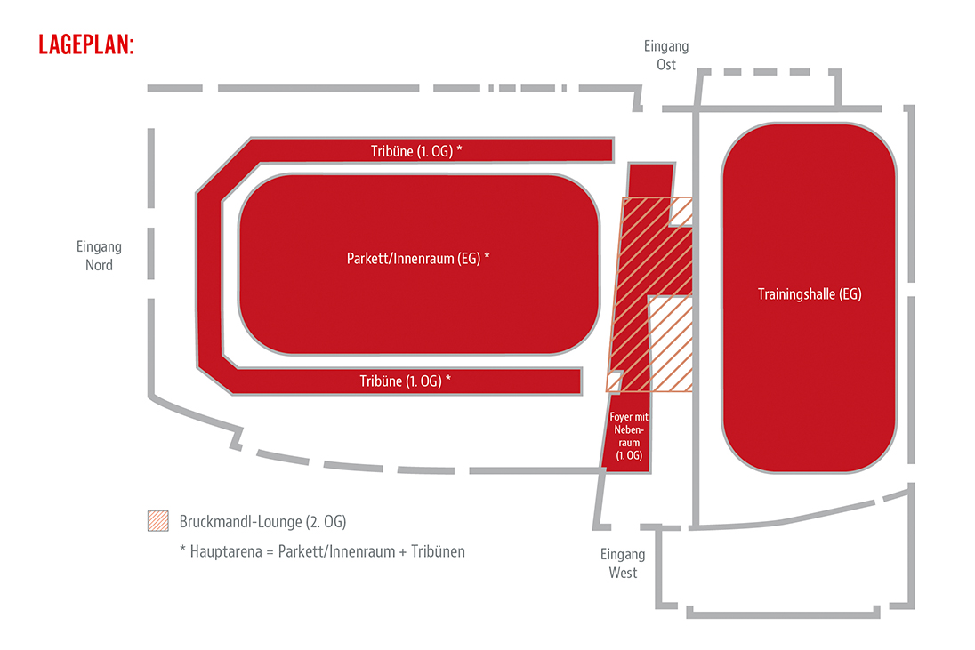 Lageplan Räume Donau-Arena